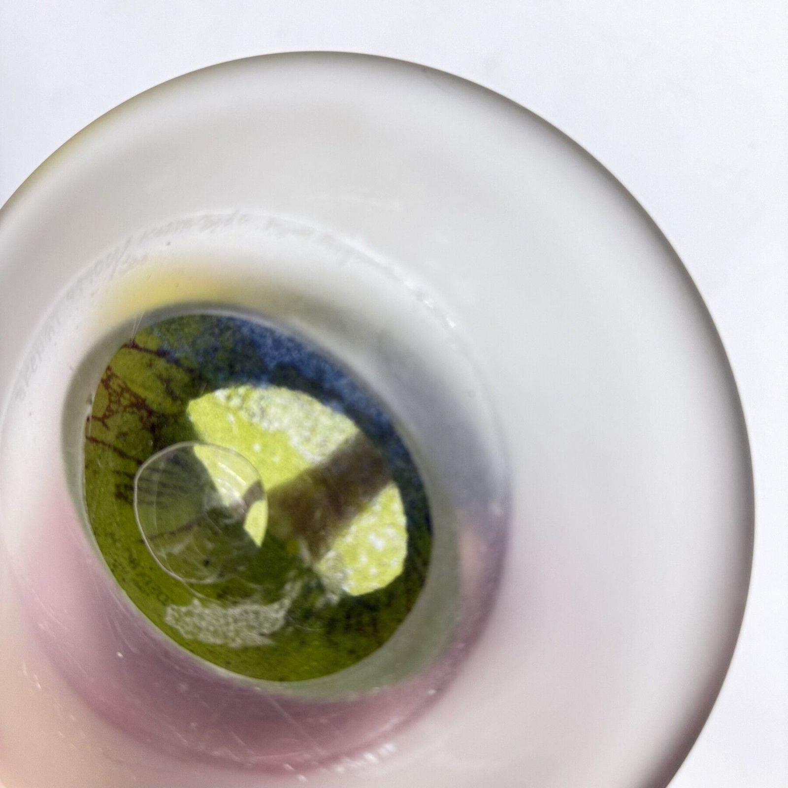 Rare Kjell Engman For Kosta Boda Sweden Green Glass Teacup , 1980’s photo buy