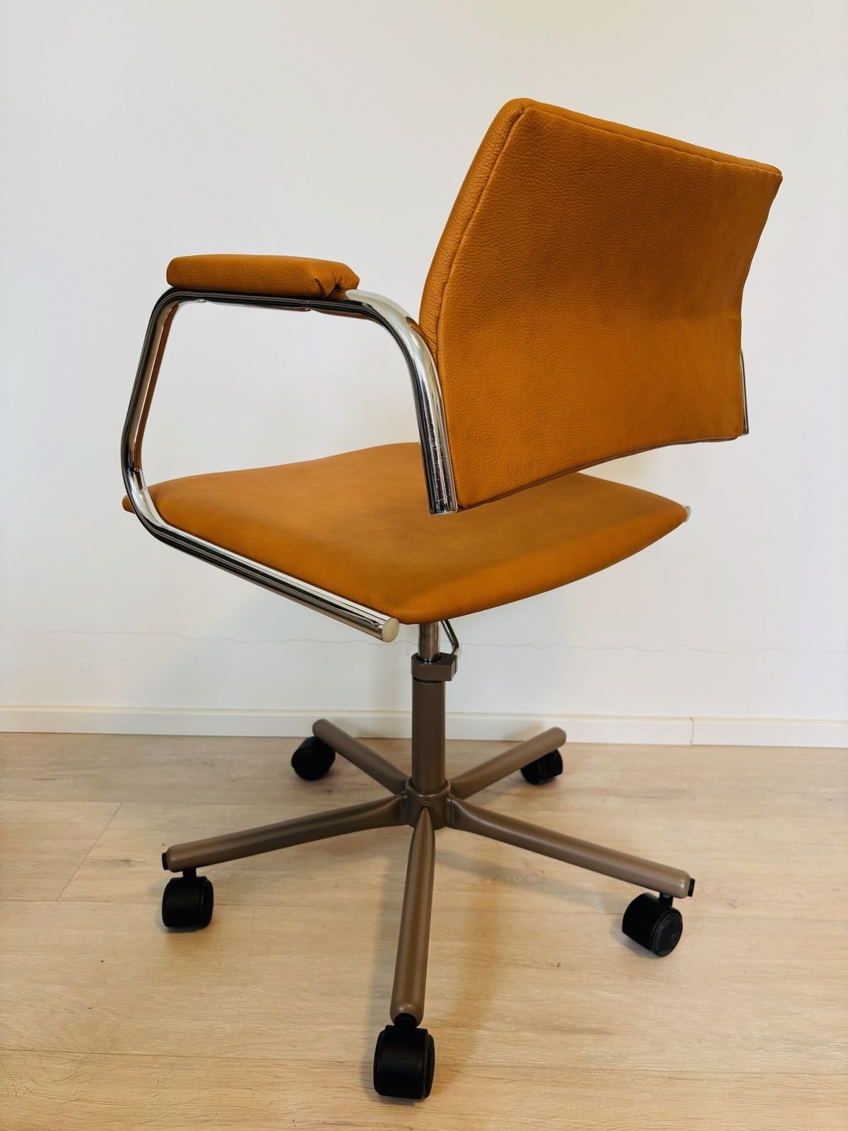 Vintage Dijon Mustard Office Chair By Kovona Model K 380, Czechoslovakia 1970’s photo furniture