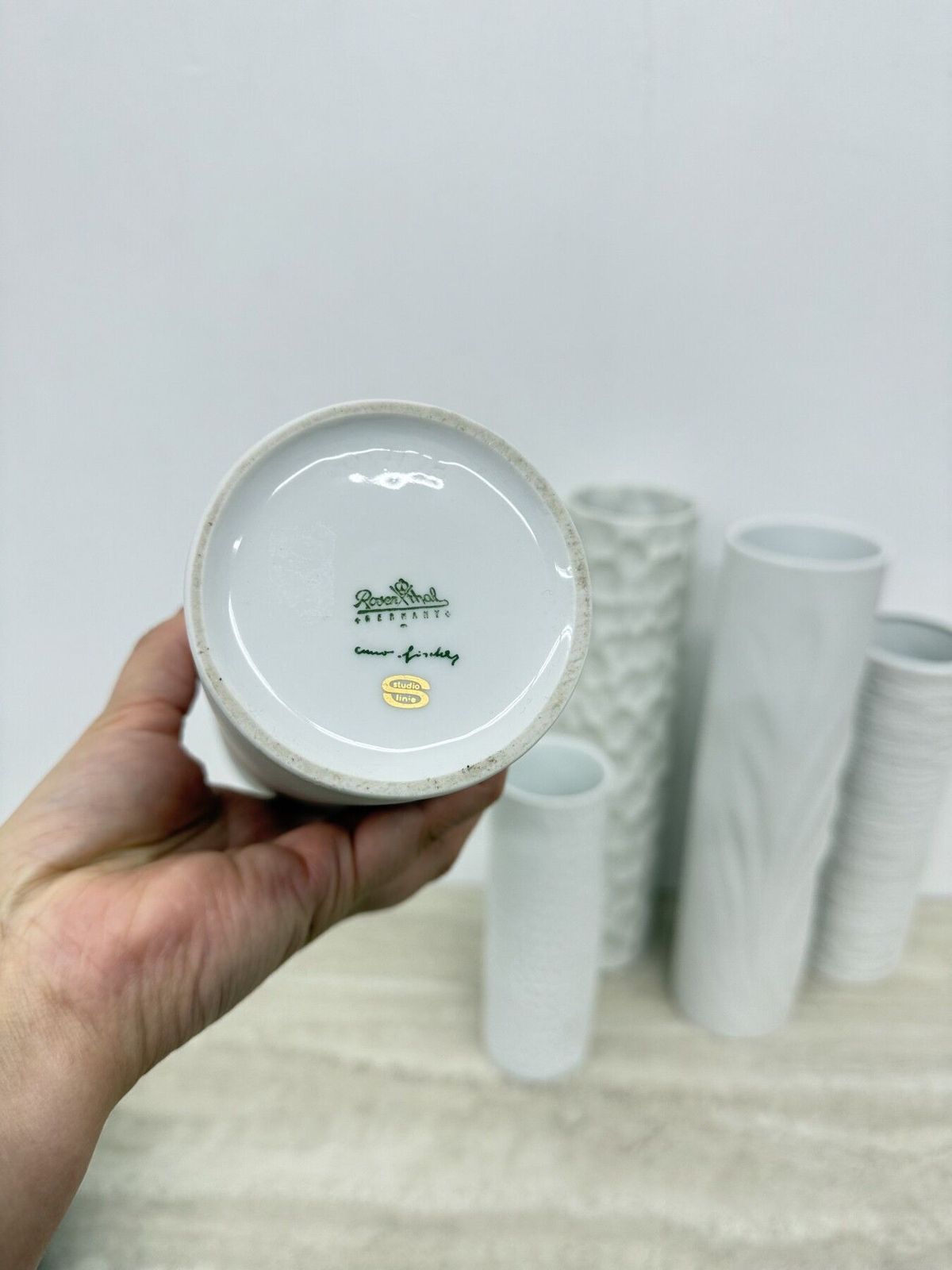 711.0 Set Of 5 German Bisque Vases Kaiser Rosenthal Arzberg , 1960s photo