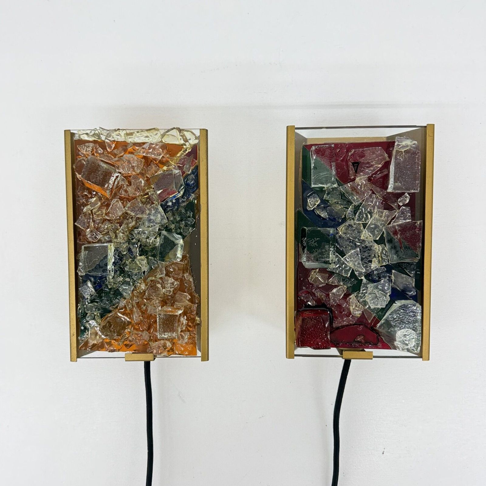 Verlichting Paar Cosack Leuchten Glazen Wandlampen, Jaren 1970 photo