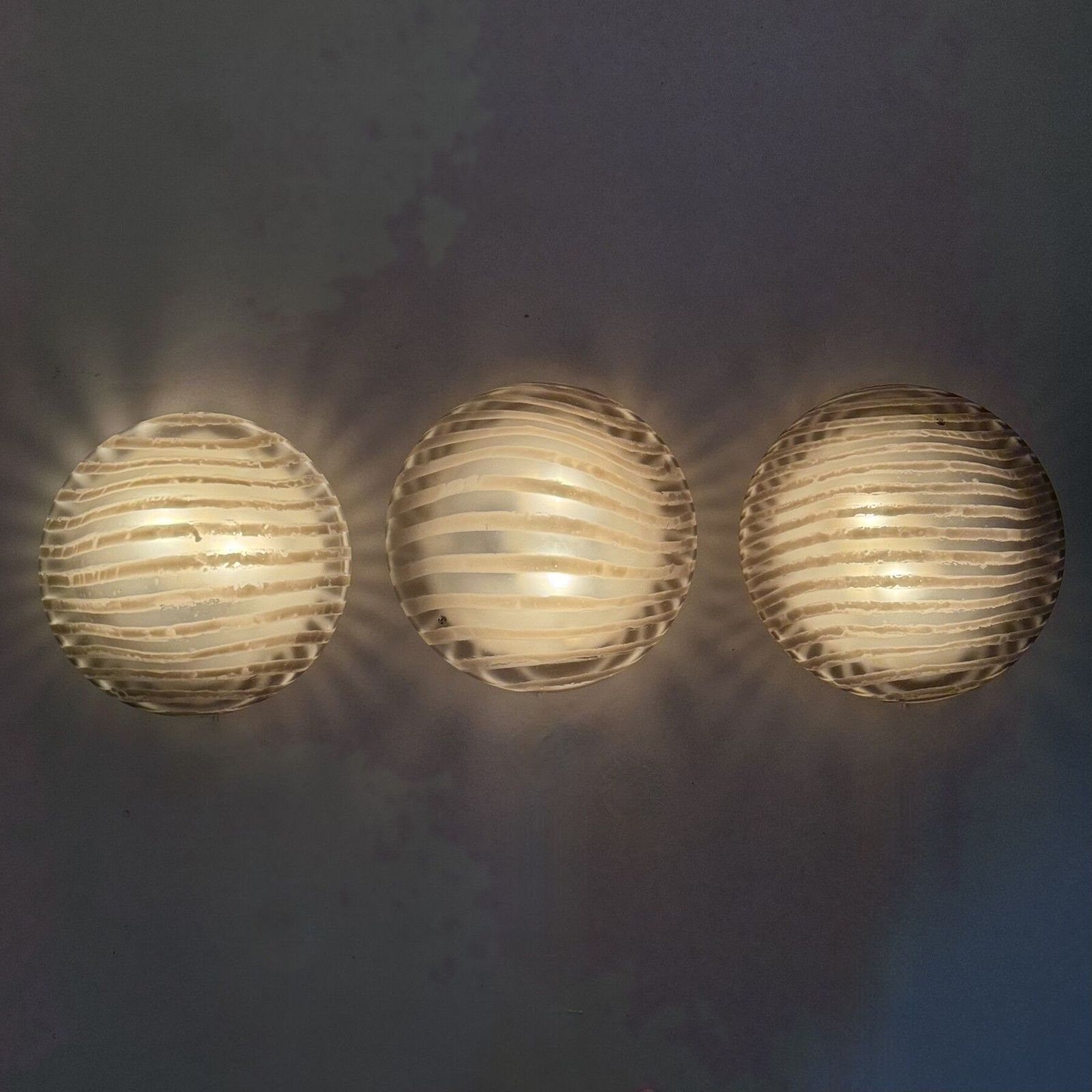 Set Van 3 Peil & Putzler Opbouw Wandlampen 'Zebra', Jaren 1970, Duitsland photo vinterior