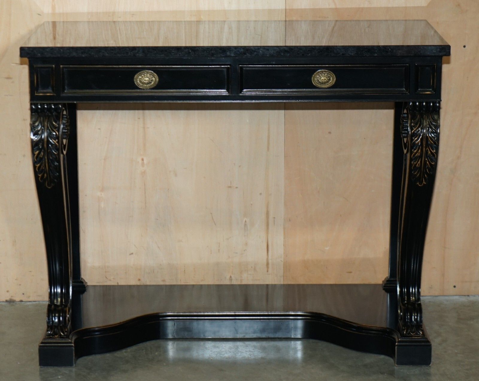 Pair Of £34,000 Ralph Lauren Clivedon Mahogany Macassar & Marble Console Tables photo Furniture