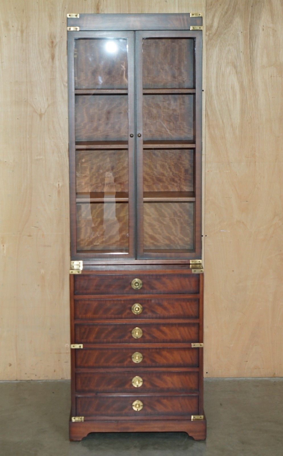 Fine Harrods Kennedy Military Campaign Hardwood Bookcases Inc Chest Of Drawers photo for sale