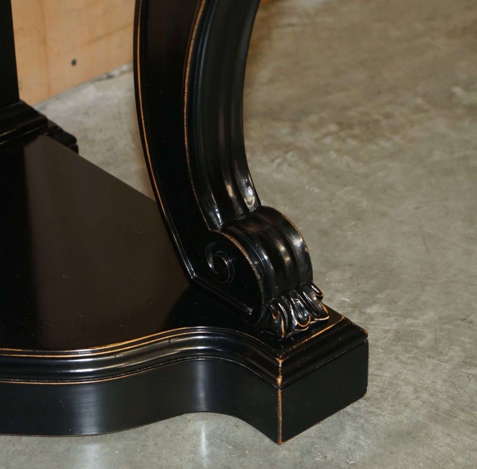 photo for sale Pair Of £34,000 Ralph Lauren Clivedon Mahogany Macassar & Marble Console Tables