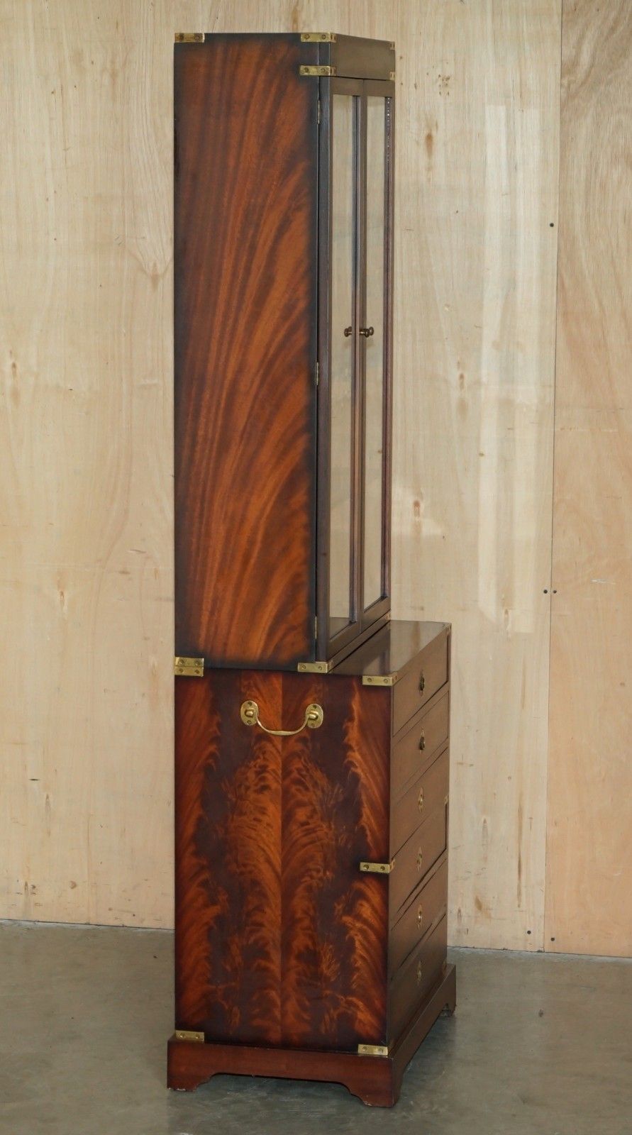 Fine Harrods Kennedy Military Campaign Hardwood Bookcases Inc Chest Of Drawers photo vintage