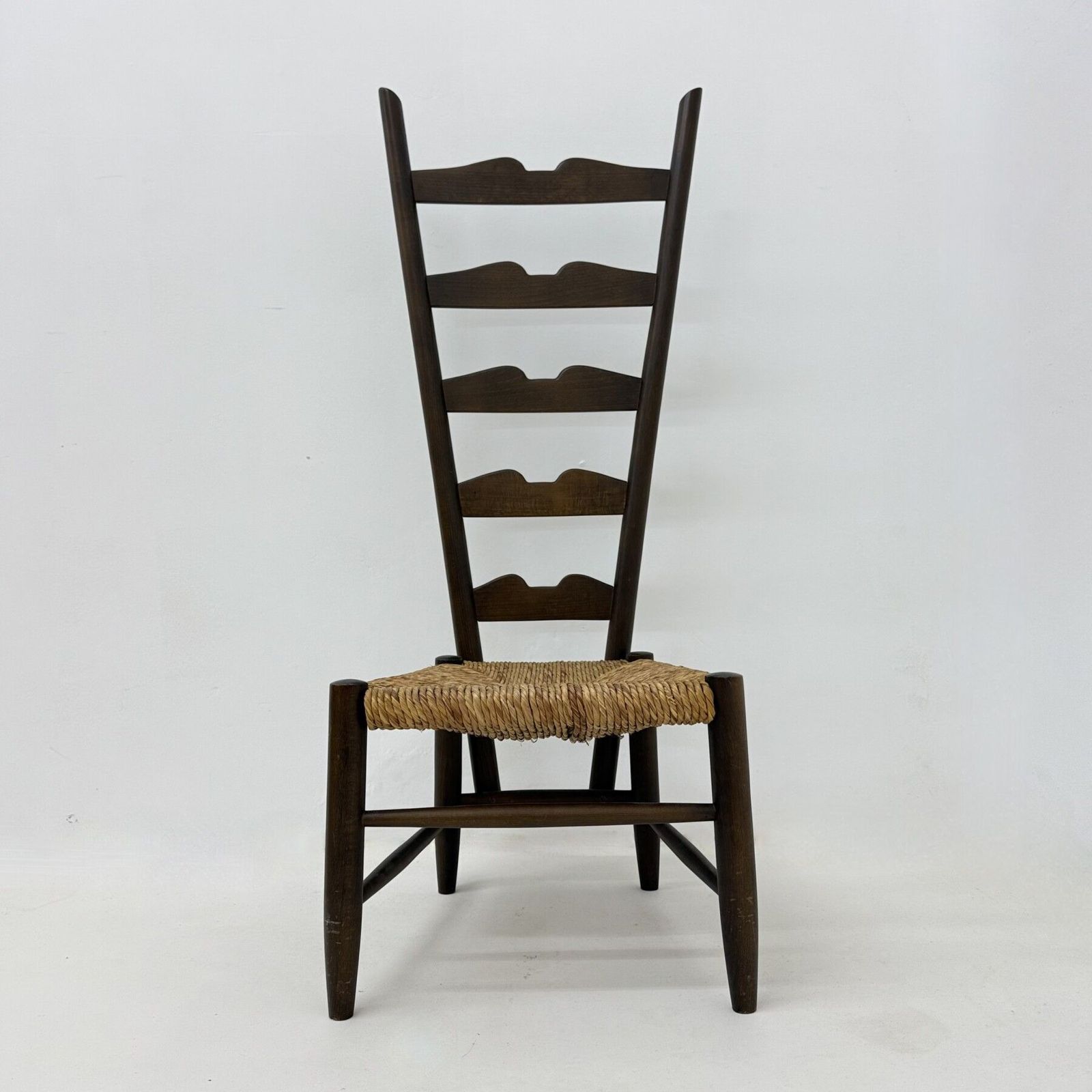 Gio Ponti Fireside Ladder Chair In Walnut For Case E Giardino Italy , 1930s photo for sale