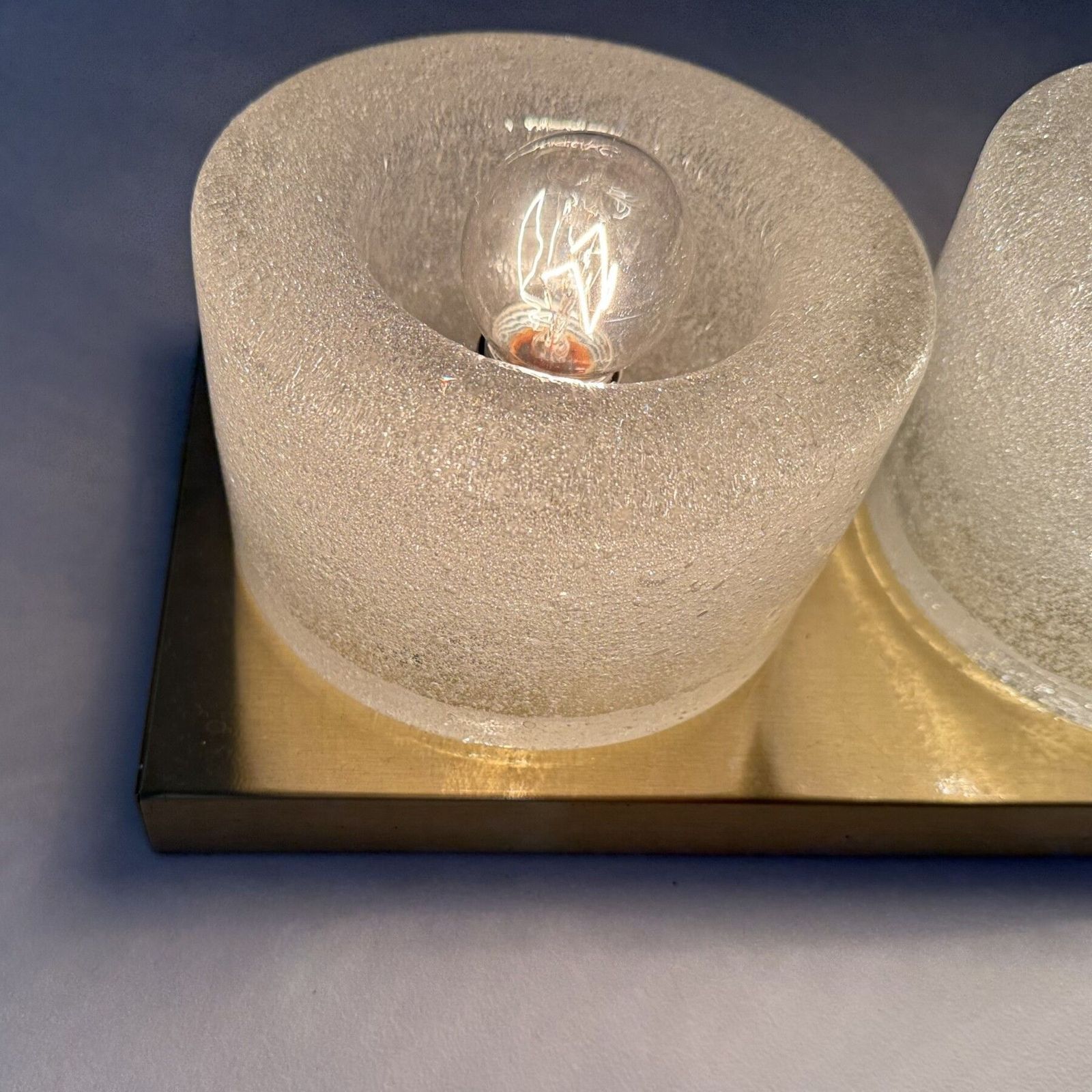 photo vinterior Peil & Putzer Wall Lamp Sconce Ice Glass , 1970s Germany