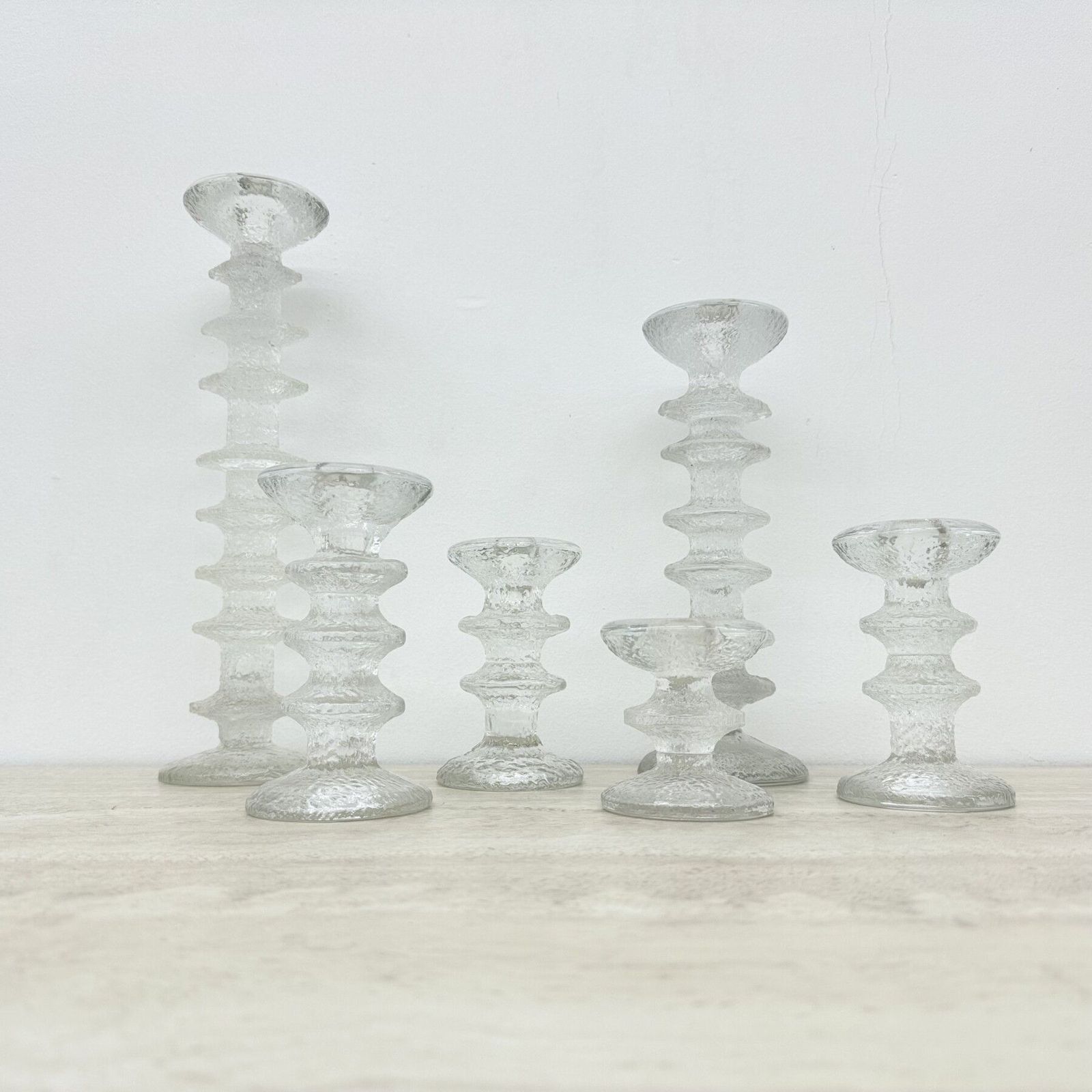 Set Of 6 Candle Holders By Timo Sarpaneva For Iittala , 1970s photo for sale