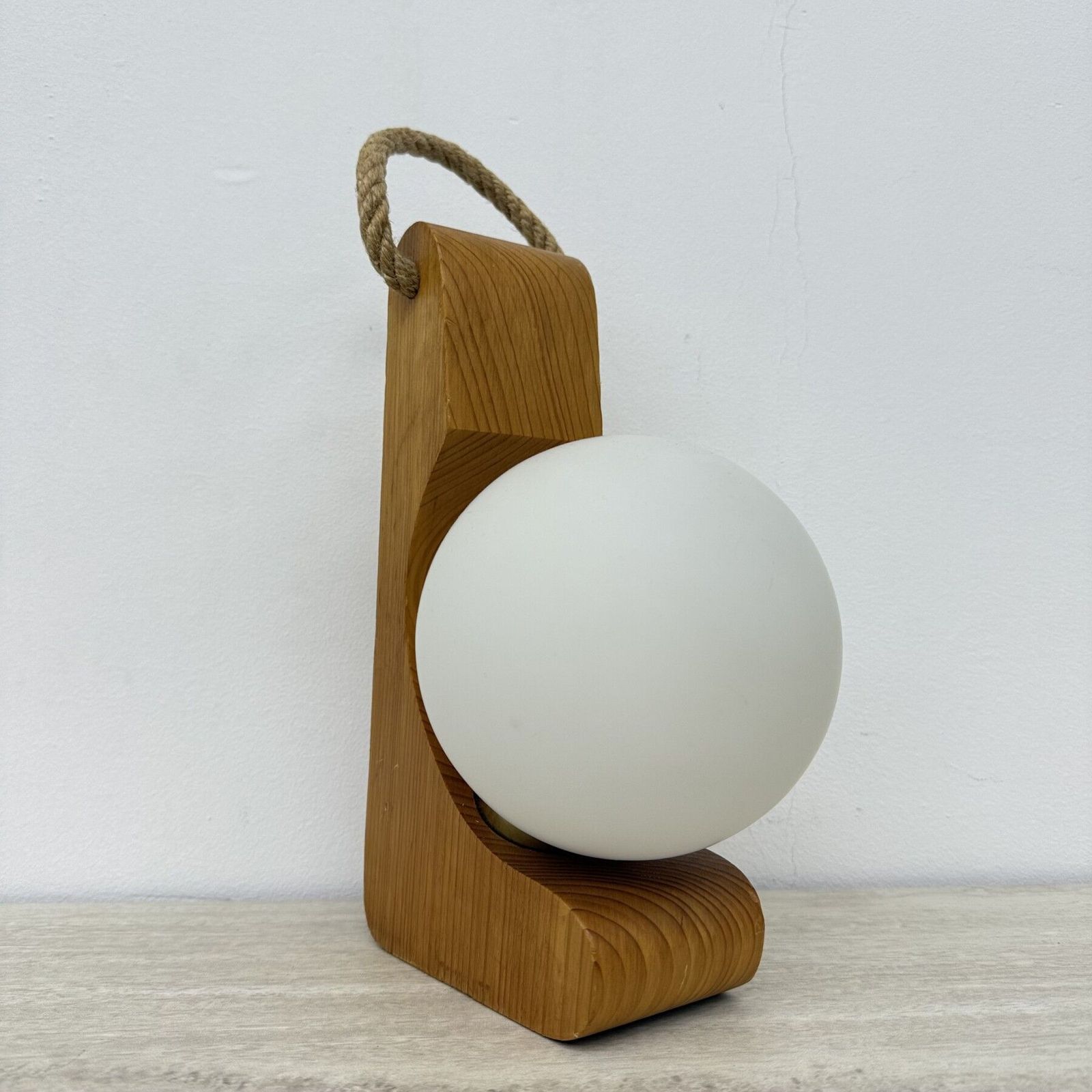 Temde Leuchten Solid Wooden Table / Wall Lamp , 1970s