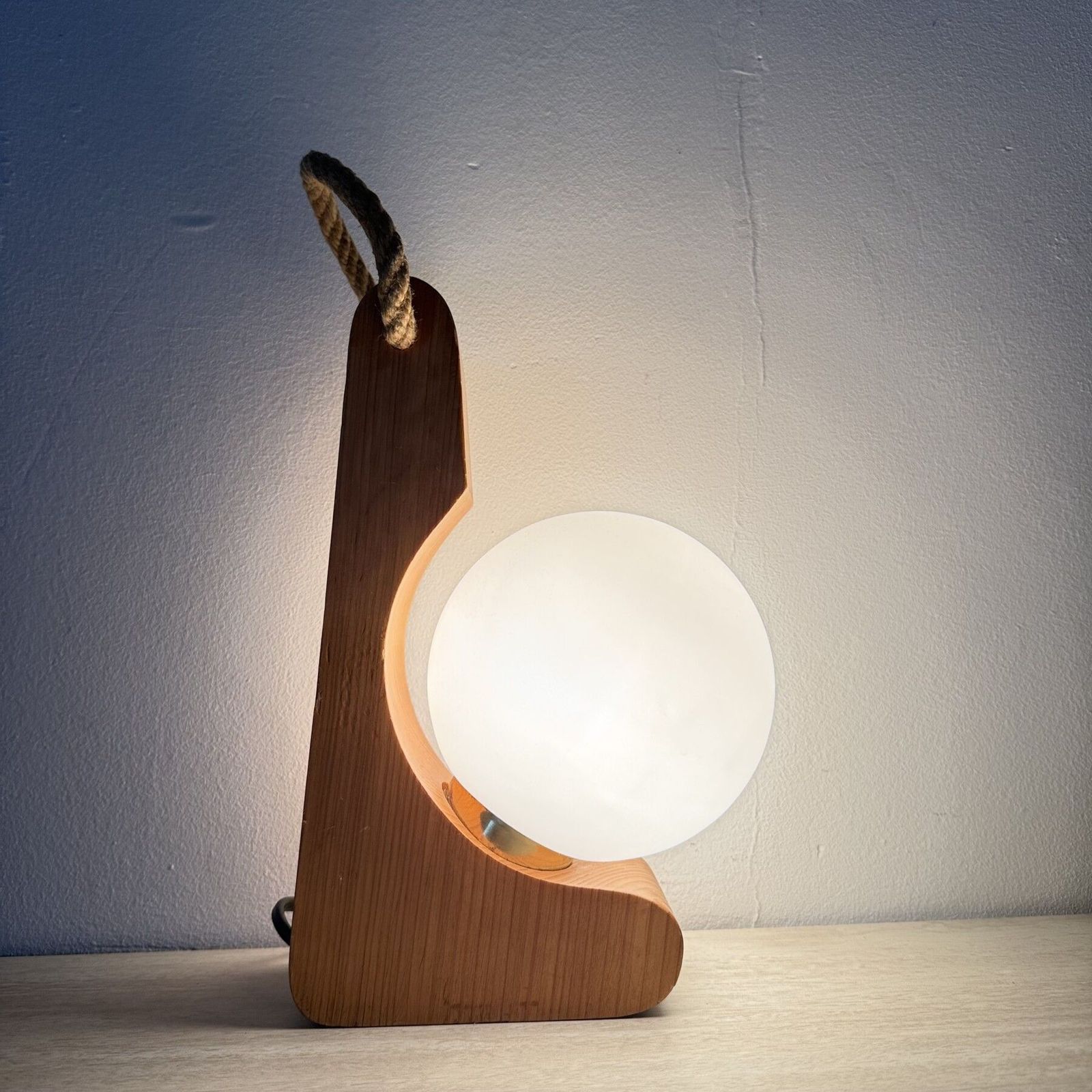 Temde Leuchten Solid Wooden Table / Wall Lamp , 1970s photo 246.0