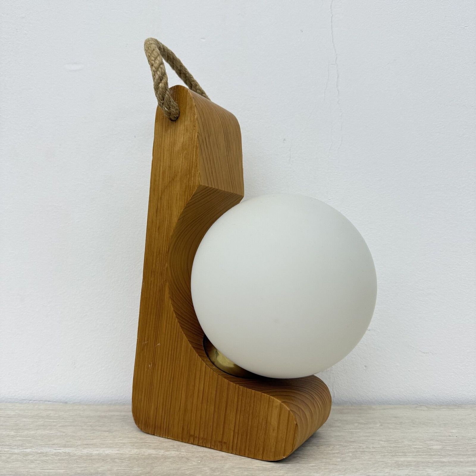 Temde Leuchten Solid Wooden Table / Wall Lamp , 1970s photo vintage