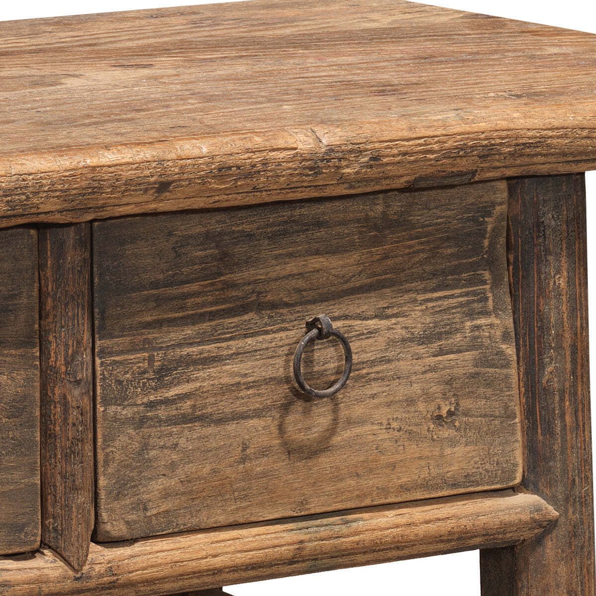Elm Two Drawer Side Table, 1800s photo buy