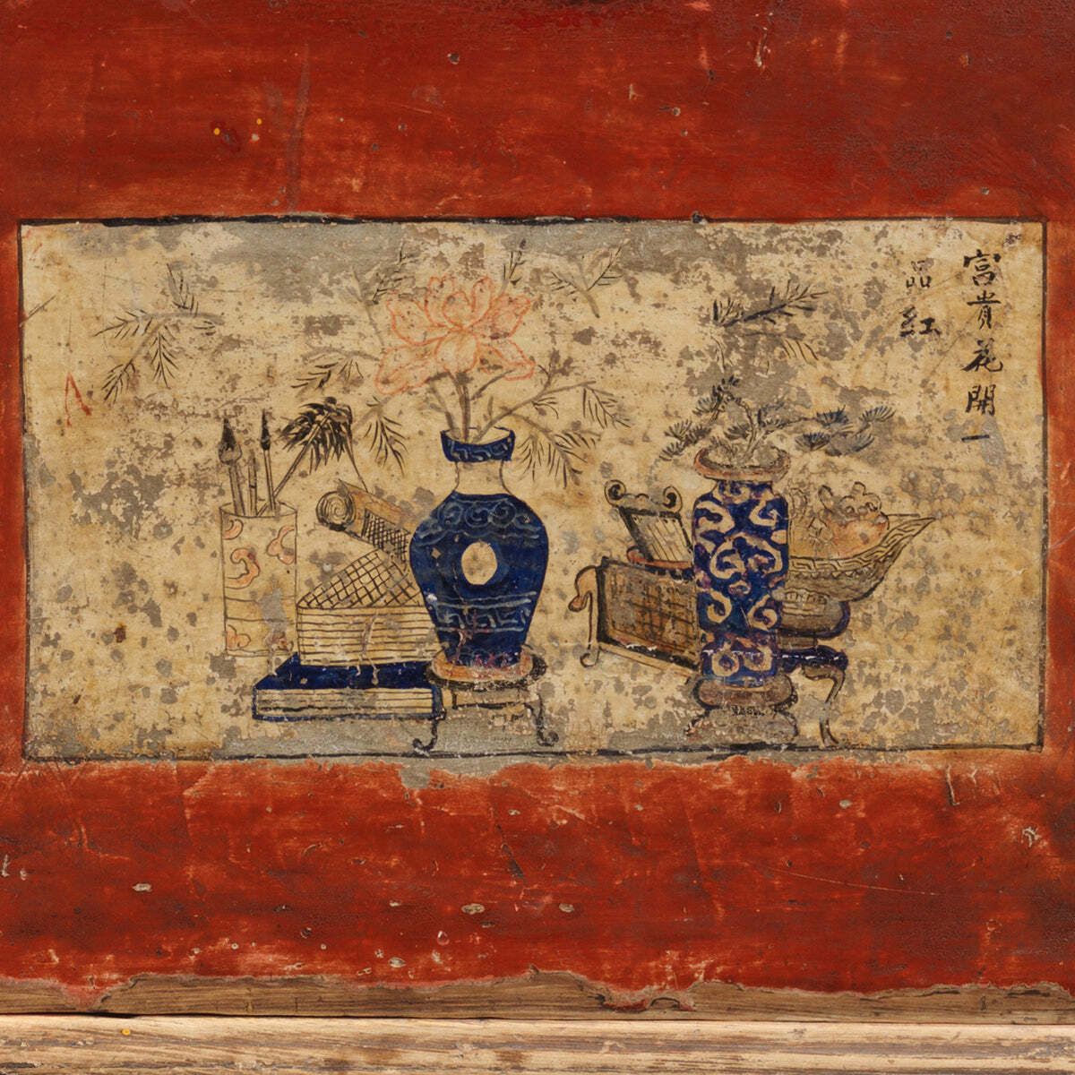 Painted Gansu Side Cabinet, 1900s photo Furniture