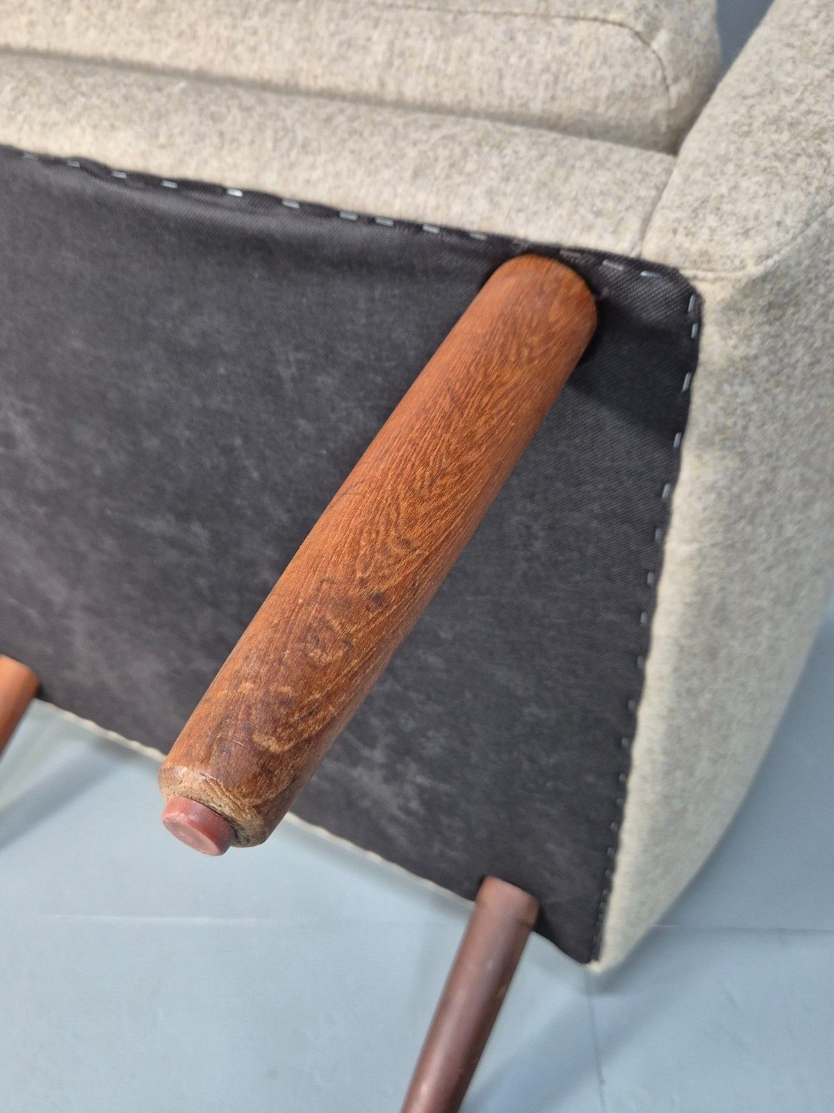 photo for sale Mid Century Danish Lounge Chair New Upholstery Teak Paws And Legs Eb10726 Mnor
