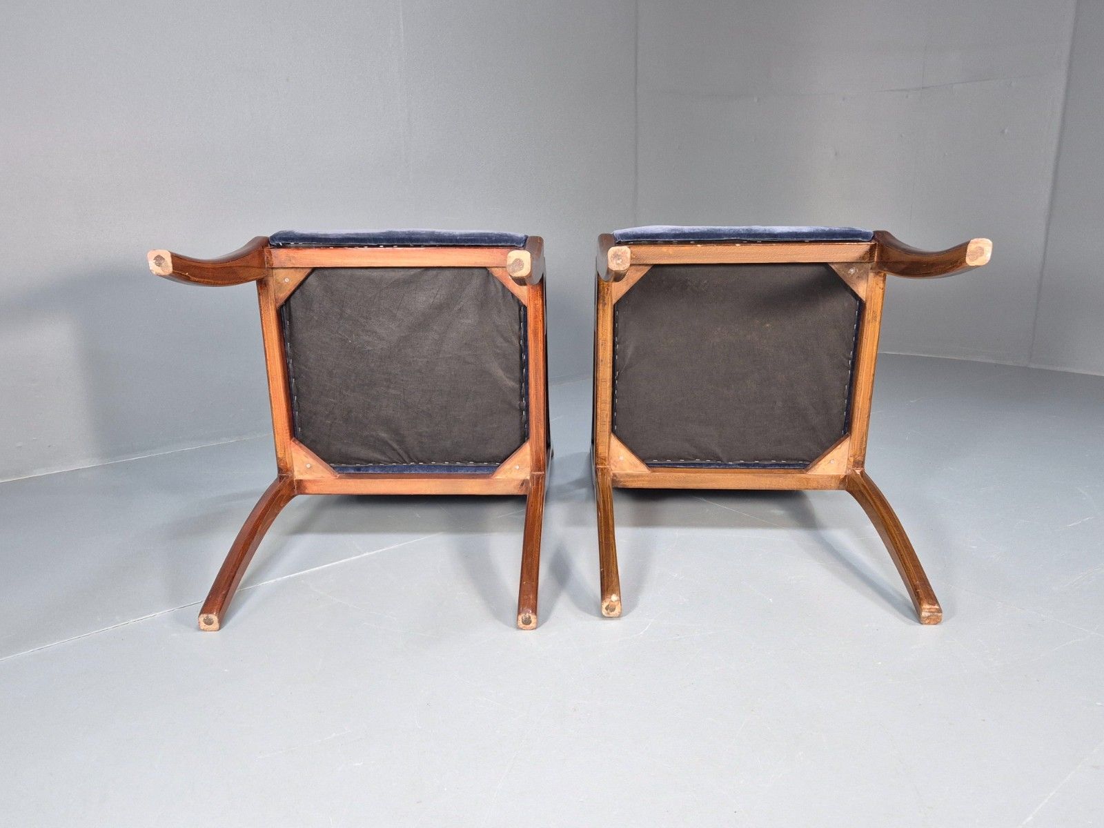 2 Regency Scroll Arm Saloon Chairs 20th Century Reproduction Eb10610 Mnor photo vinterior