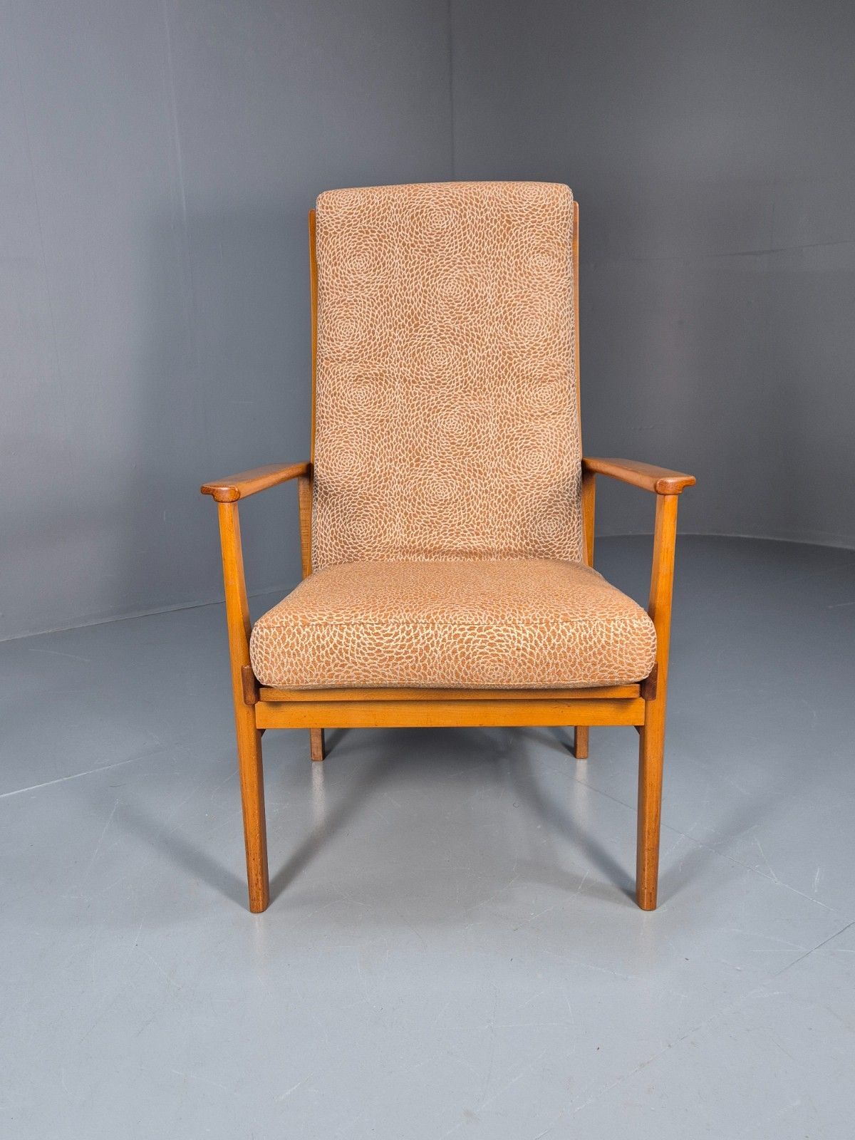 Mid Century Lounge Chair Swedish Beech Frame New Upholstery Retro  Eb9882 Mnor photo Furniture