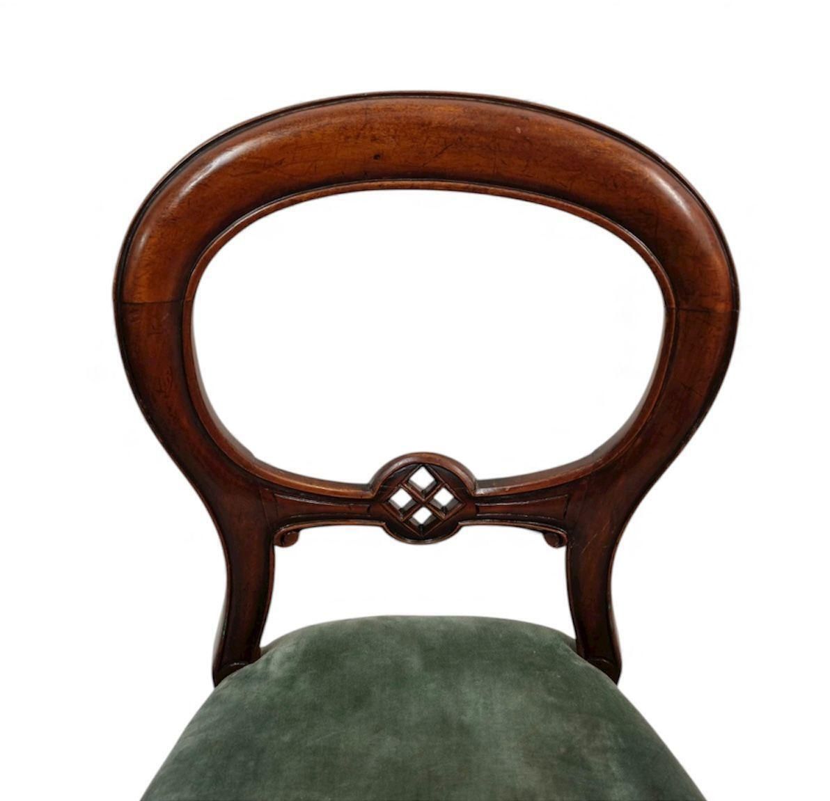 Antique Victorian Mahogany Balloon Chair / 1870s / Free Delivery photo for sale