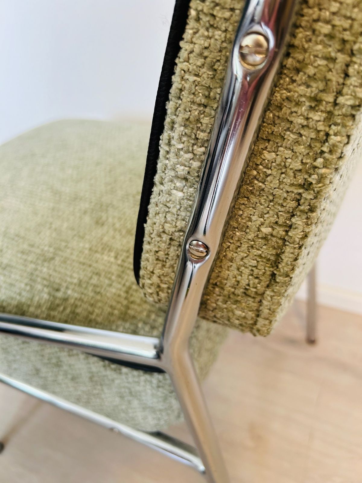 Bauhaus Chrome Plated Dining Chairs, Set Of 2, Hungary, Peresztegi József , 1960s photo vintage