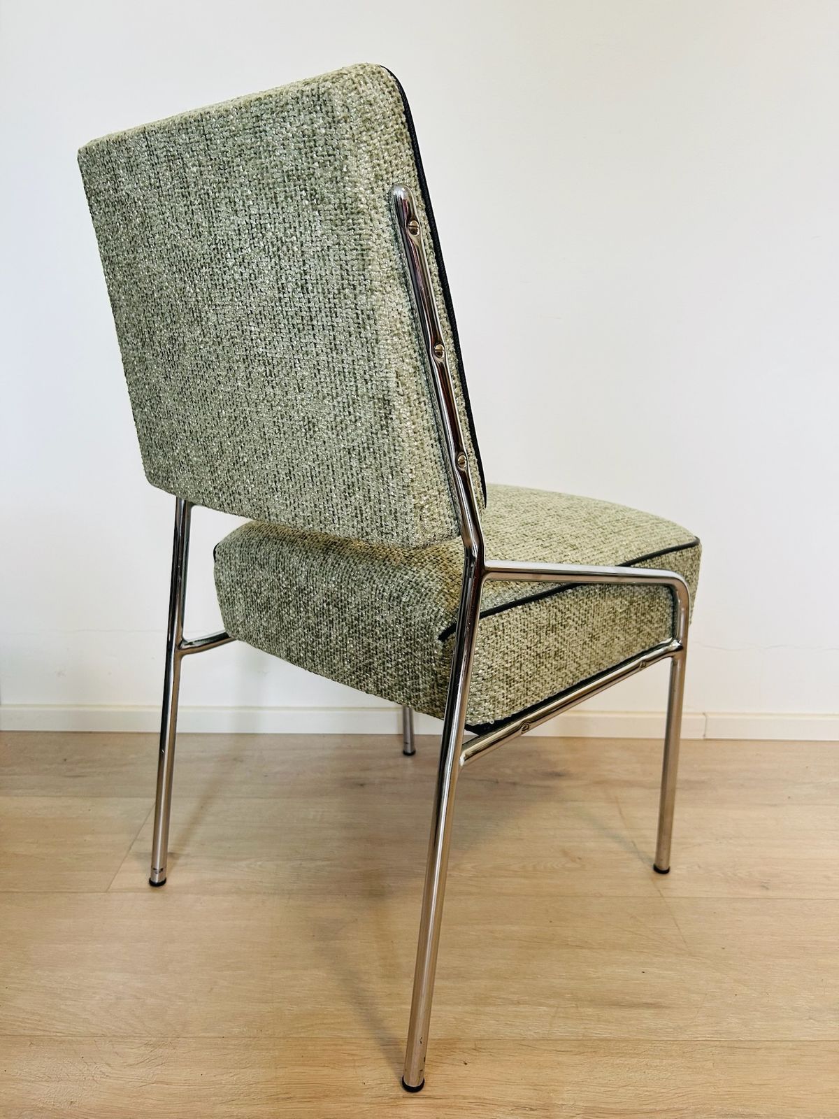 Furniture Bauhaus Chrome Plated Dining Chairs, Set Of 2, Hungary, Peresztegi József , 1960s photo