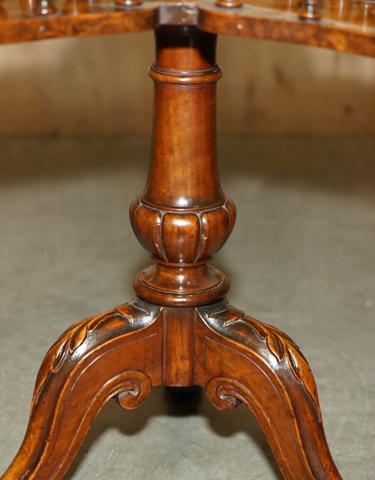 photo for sale Antique  Restored Victorian Burl Walnut Library Revolving Book Table Bookcase
