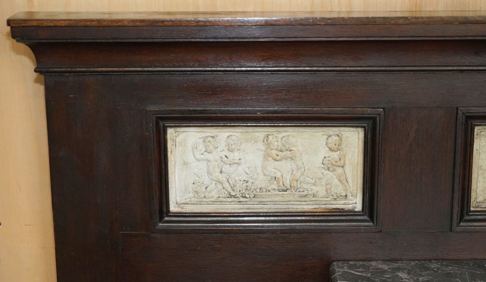 John Maple & Co Mahogany & Marble With Italian Plaster Friezes Umbrella Stand photo buy