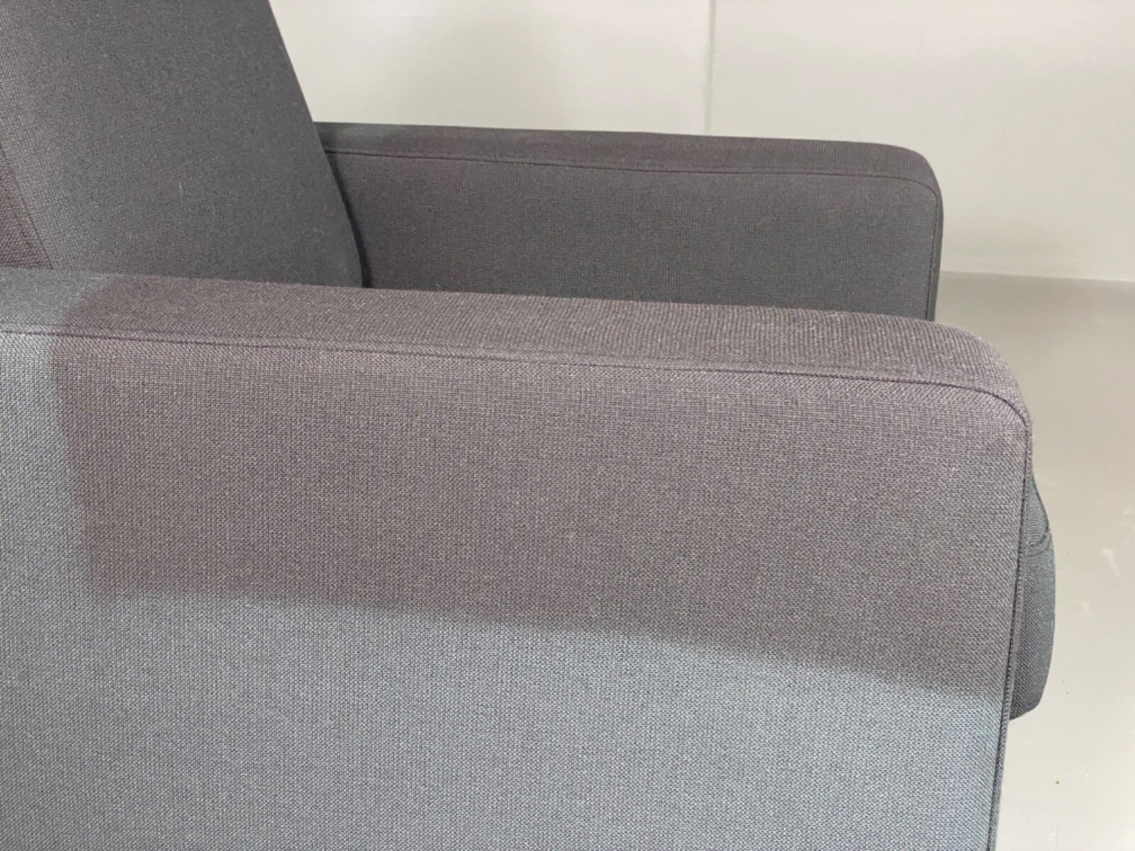 photo for sale Vintage Danish Lounge Chair By Hurup Slate Grey Fabric Retro Mcm Eb6116 Mnor