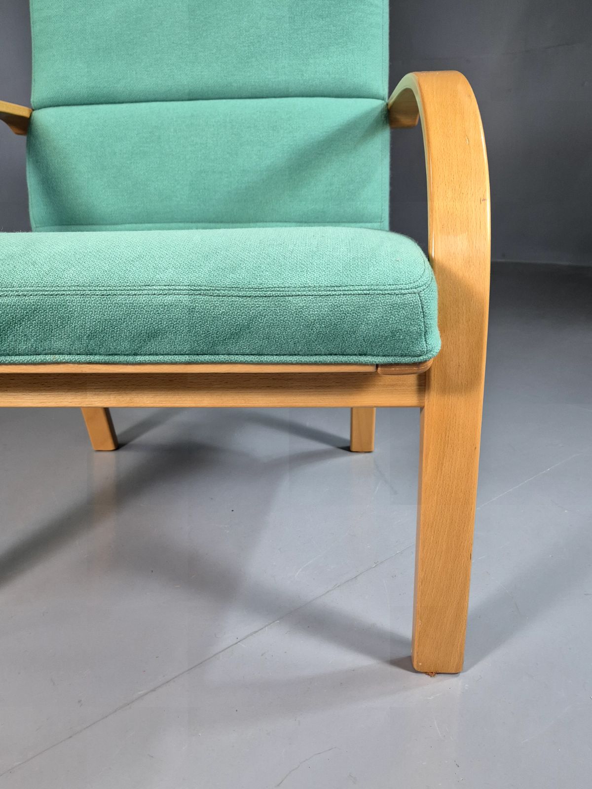 Vintage Danish Lounge Chair Mint Bentwood 1980s Retro Eb7350 Mben photo 175.0