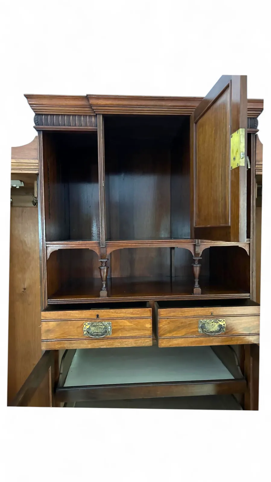 Wonderful Edwardian Oak Compactum Or Wardrobe C.1910 photo buy