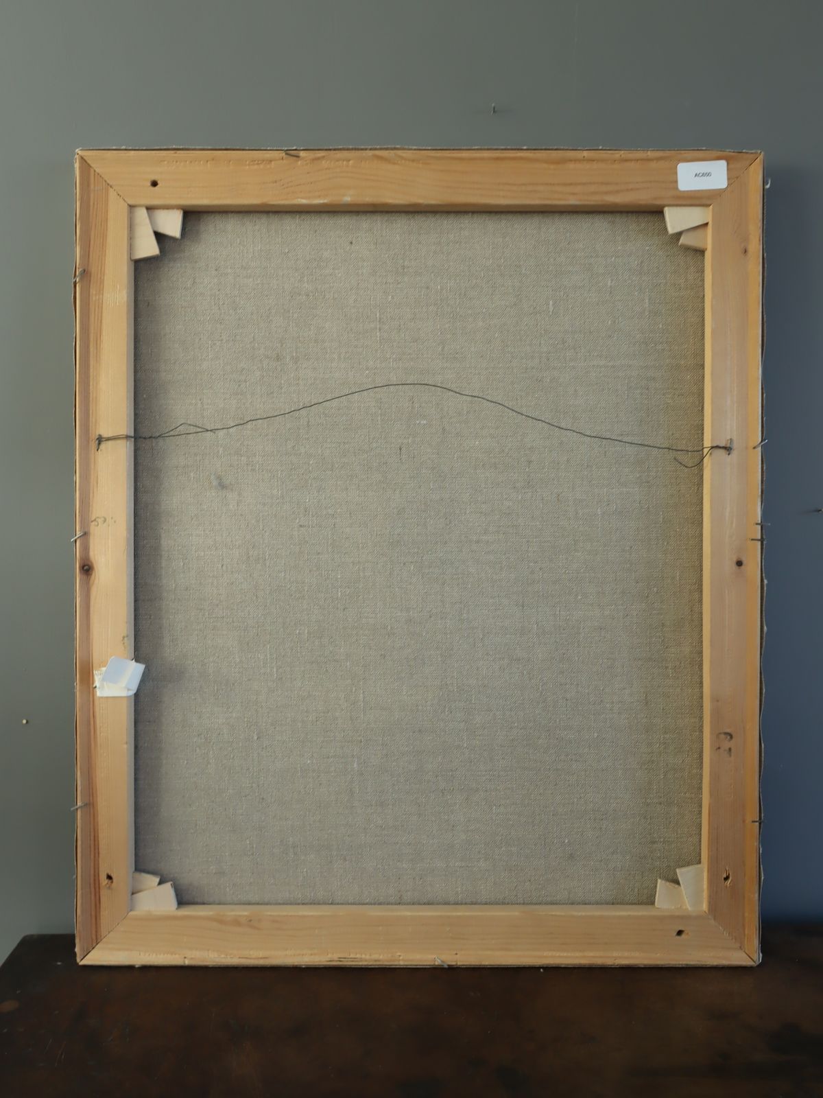 photo for sale Geometry In Grey Oil Painting, Mid 20th Century