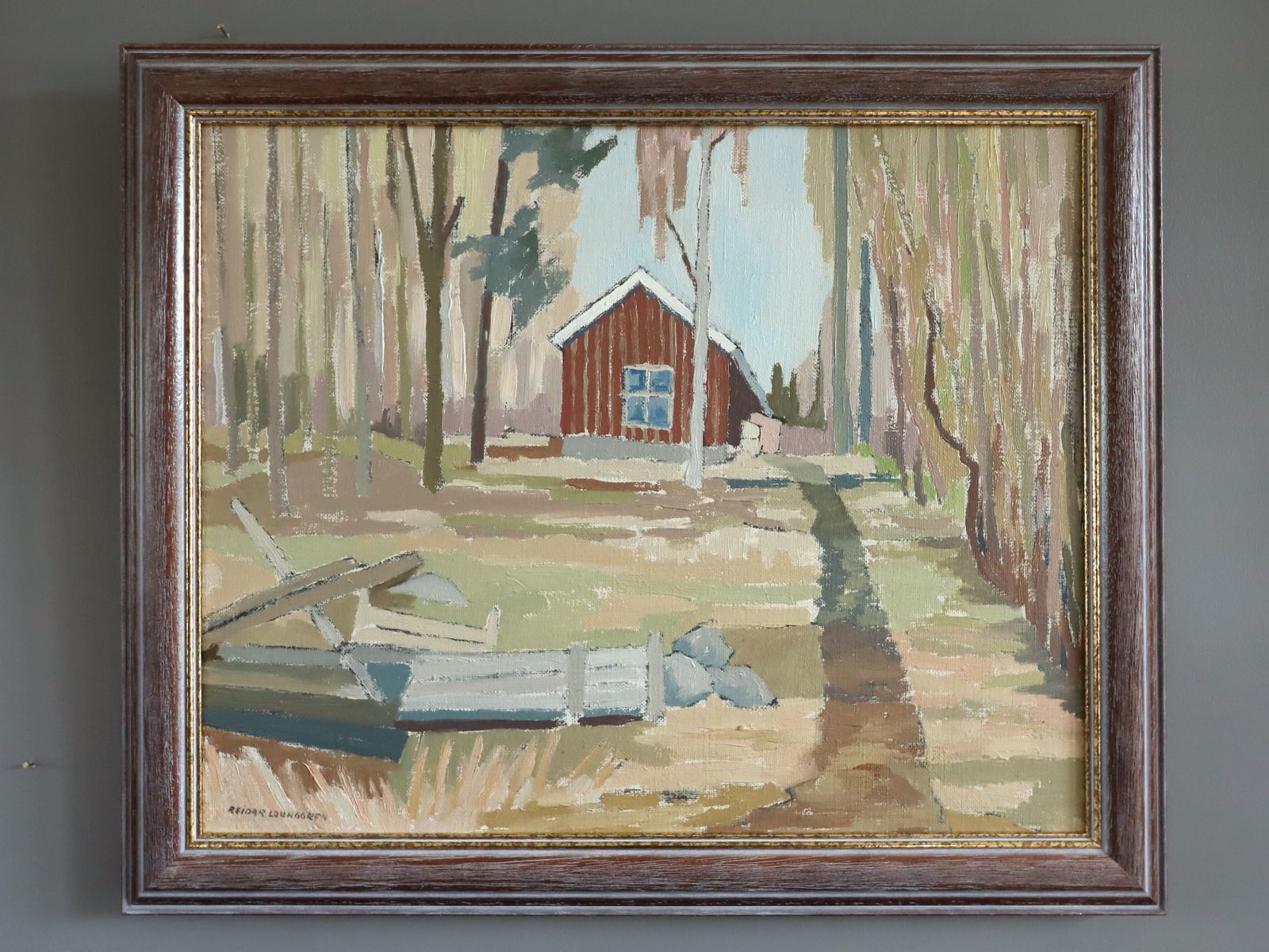 Cottage Beyond The Trees Oil Painting