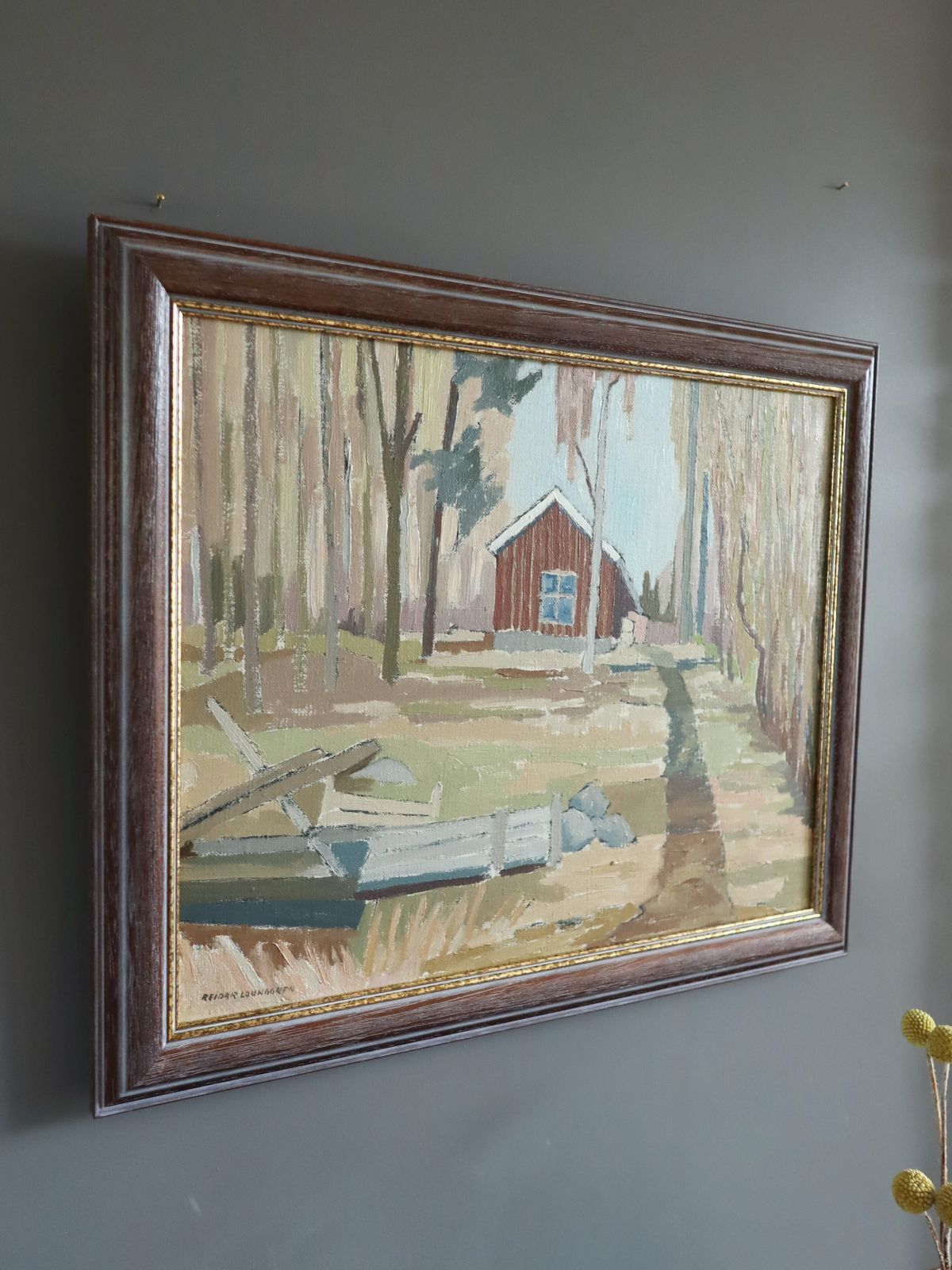 Cottage Beyond The Trees Oil Painting photo Art