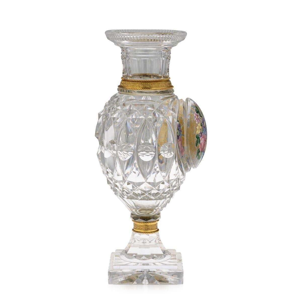 Antique 19thc French Baccarat & Ormolu Mounted "The Jokelson Vases" C.1830 photo vinterior