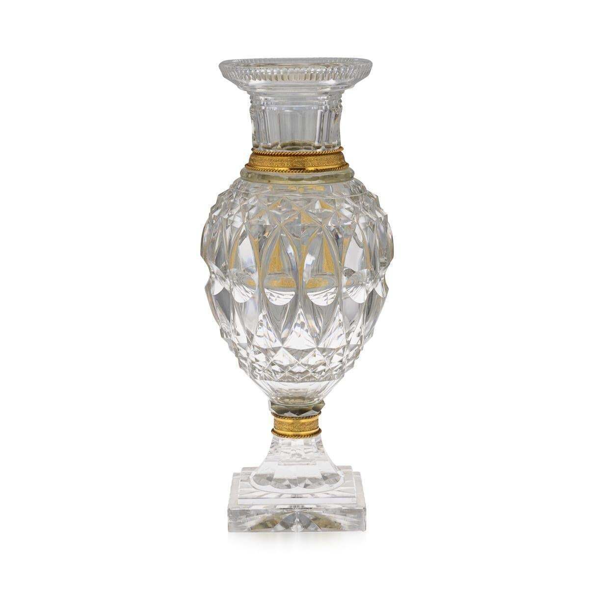 photo for sale Antique 19thc French Baccarat & Ormolu Mounted "The Jokelson Vases" C.1830