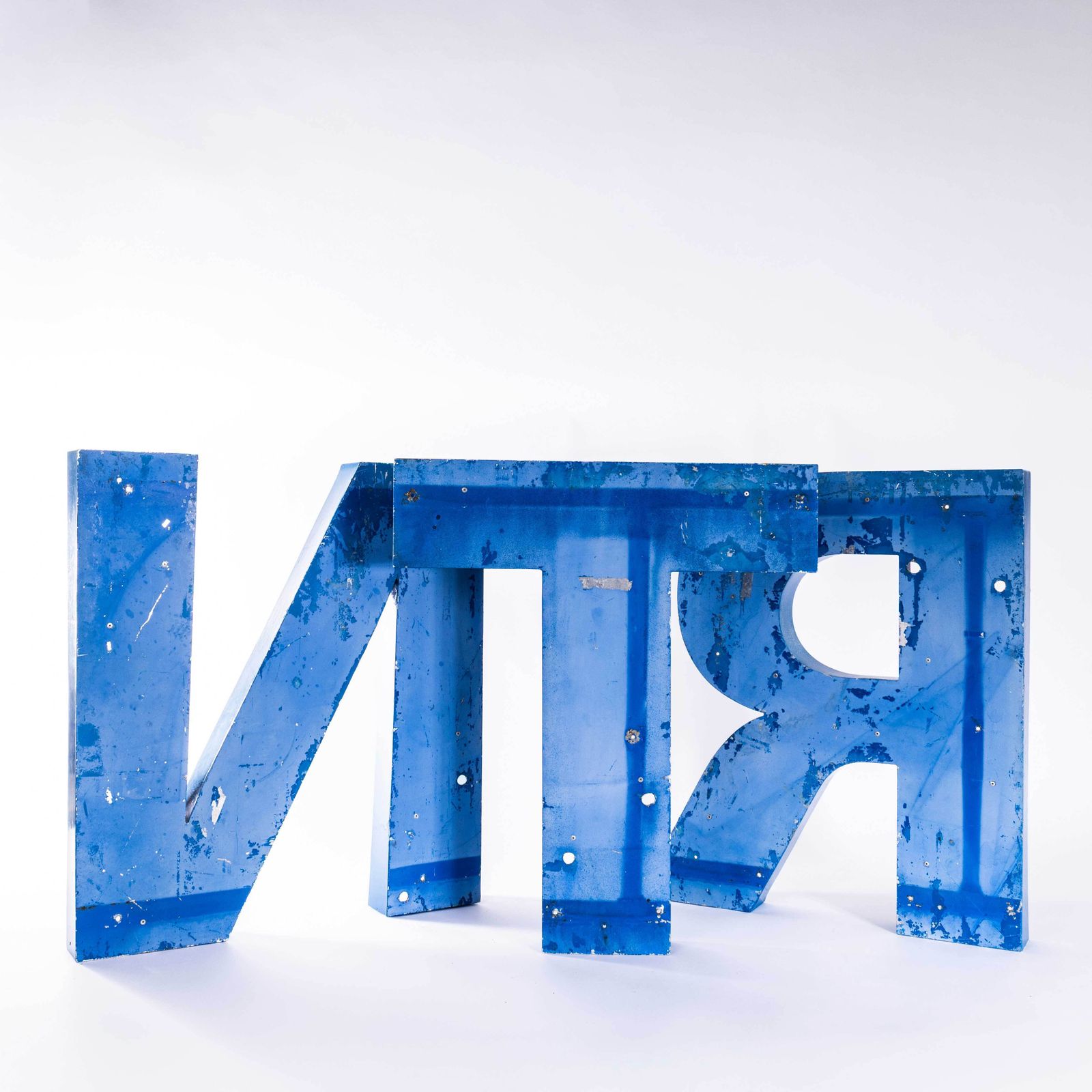 1950's Original Large French Metal Shop Signage Letters   Letter I photo for sale