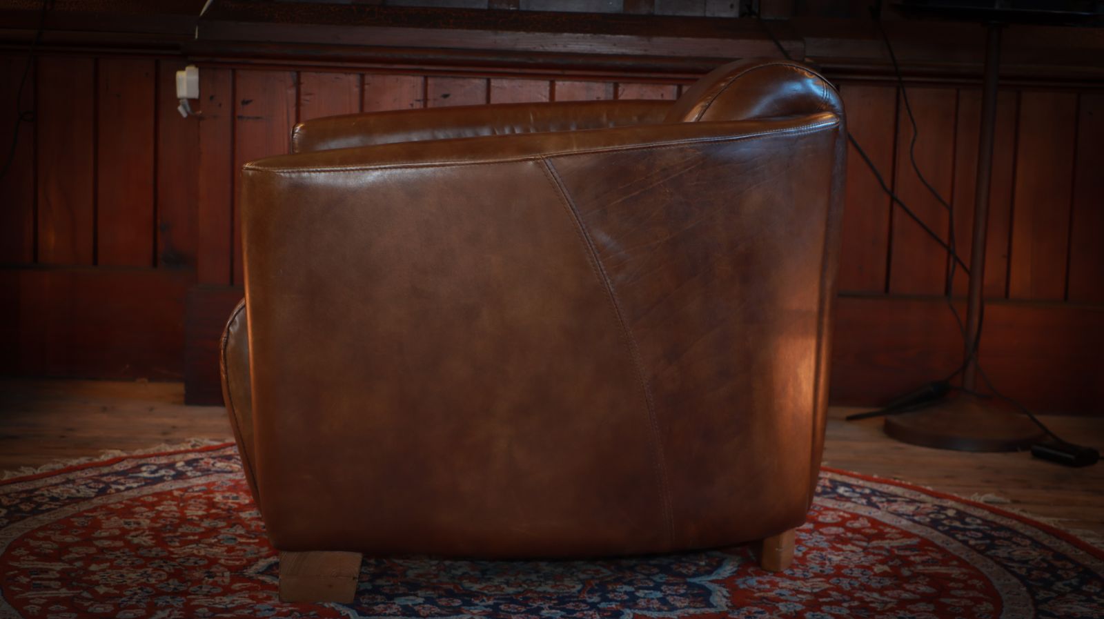 Superb Timothy Oulton Halo Mars Aviator Rocket Leather Club Armchair Cigar Brown photo 999.0