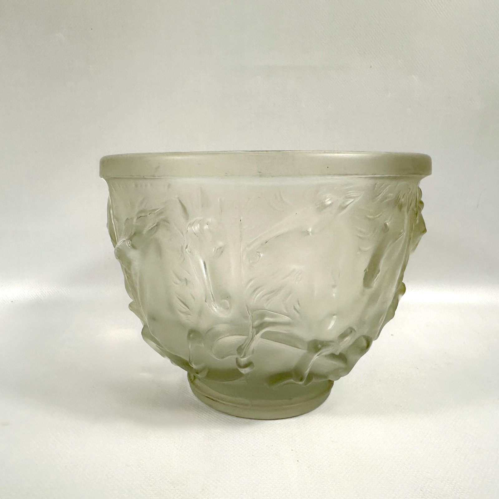 1930s Barolac ‘Horses Of Poseidon’ Vintage Glass Bowl – Josef Inwald Art Deco photo vinterior
