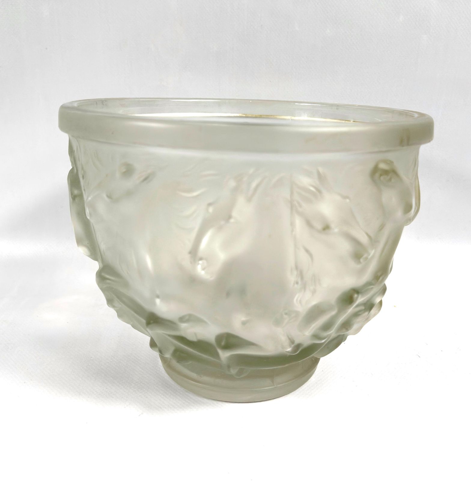 1930s Barolac ‘Horses Of Poseidon’ Vintage Glass Bowl – Josef Inwald Art Deco photo buy