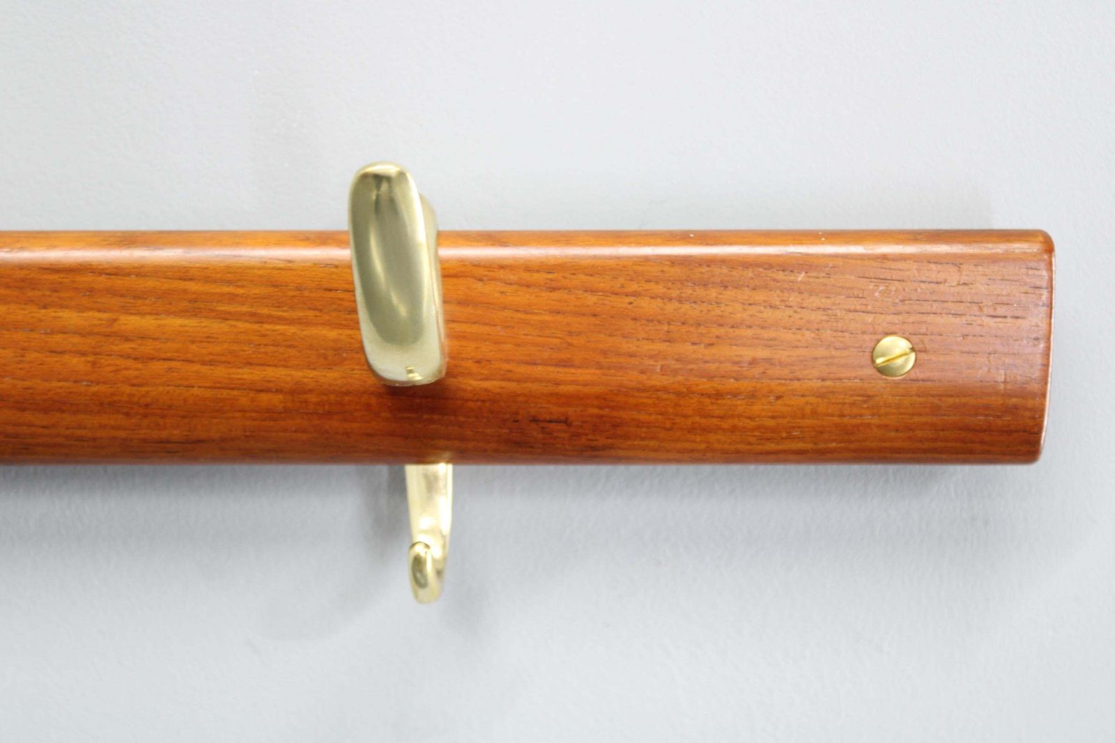 Brass And Teak Coat Hanger By Carl Auböck For Illums Bolighus, Denmark, 1950s — photo 1300.0
