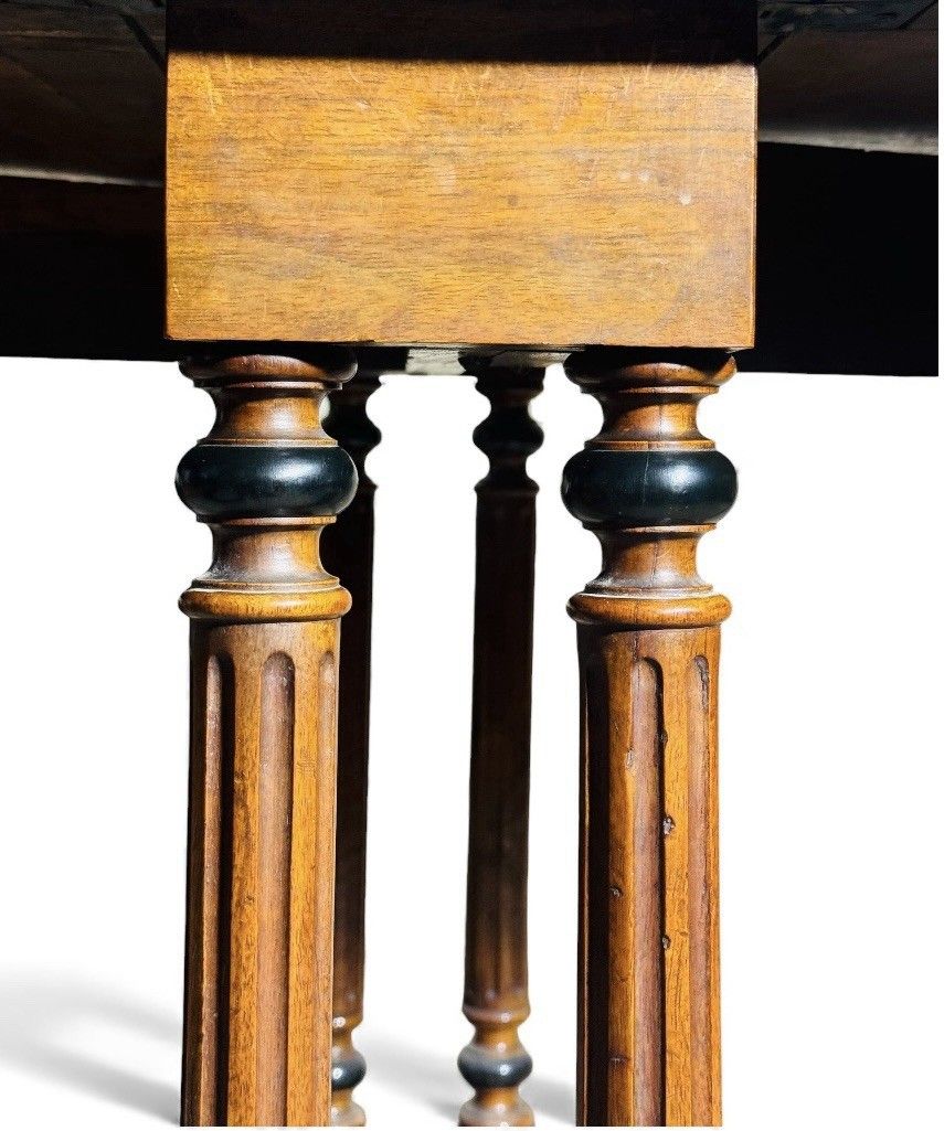 Antique Walnut And Ebony Sutherland Table Victorian Superior Quality C1850s Rare photo for sale