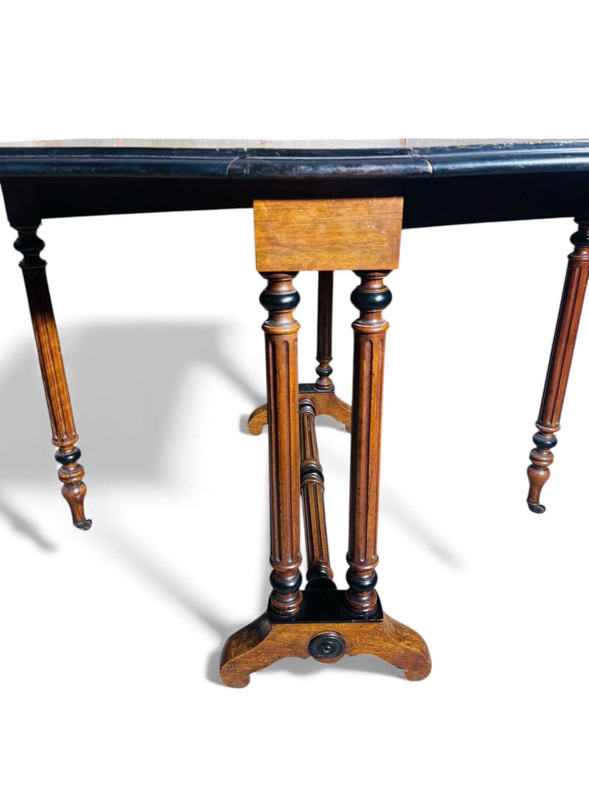 Antique Walnut And Ebony Sutherland Table Victorian Superior Quality C1850s Rare photo 495.0