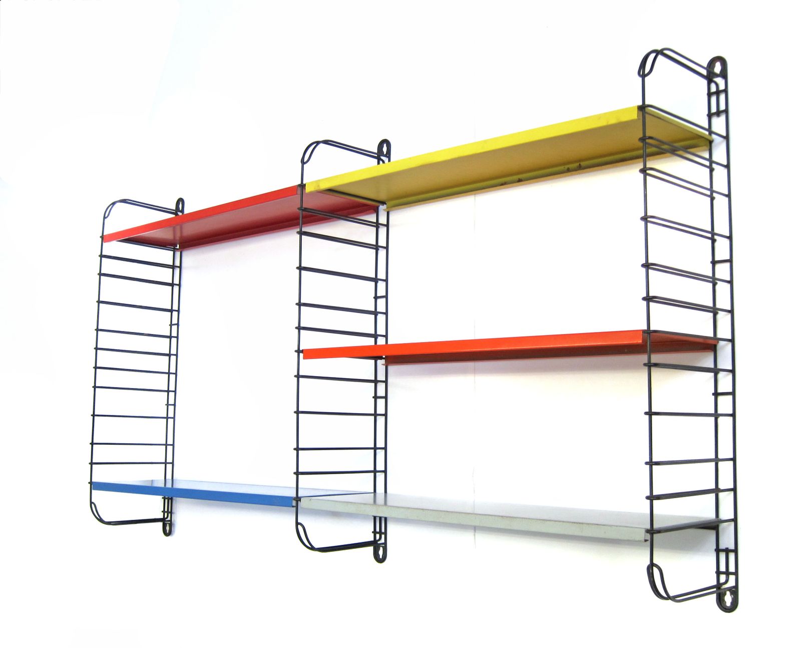 photo furniture Tomado Fifties Original Metal Wall Shelf Unit Mid Century, Eames, Perriand, Prouve, Corbusier, Ponti, Vintage, Cadovius, String, Pilastro, Mategot