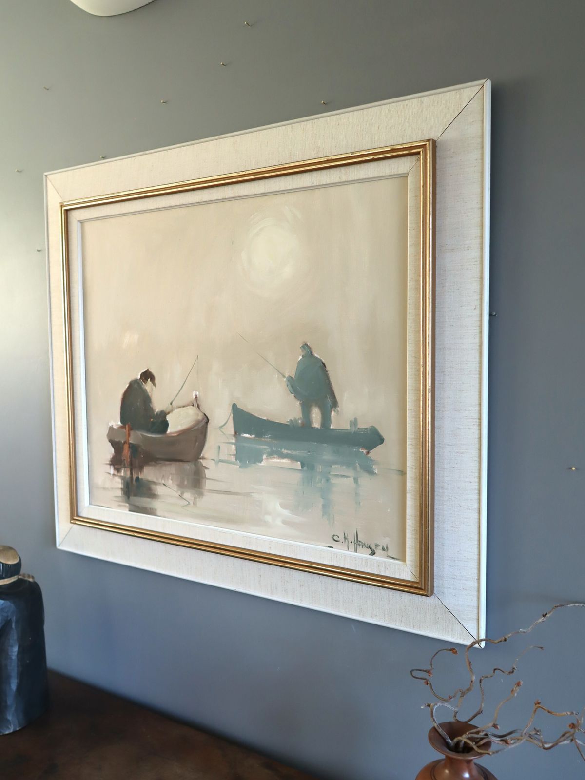 Moments Between Casts In Oil Onto Canvas photo for sale