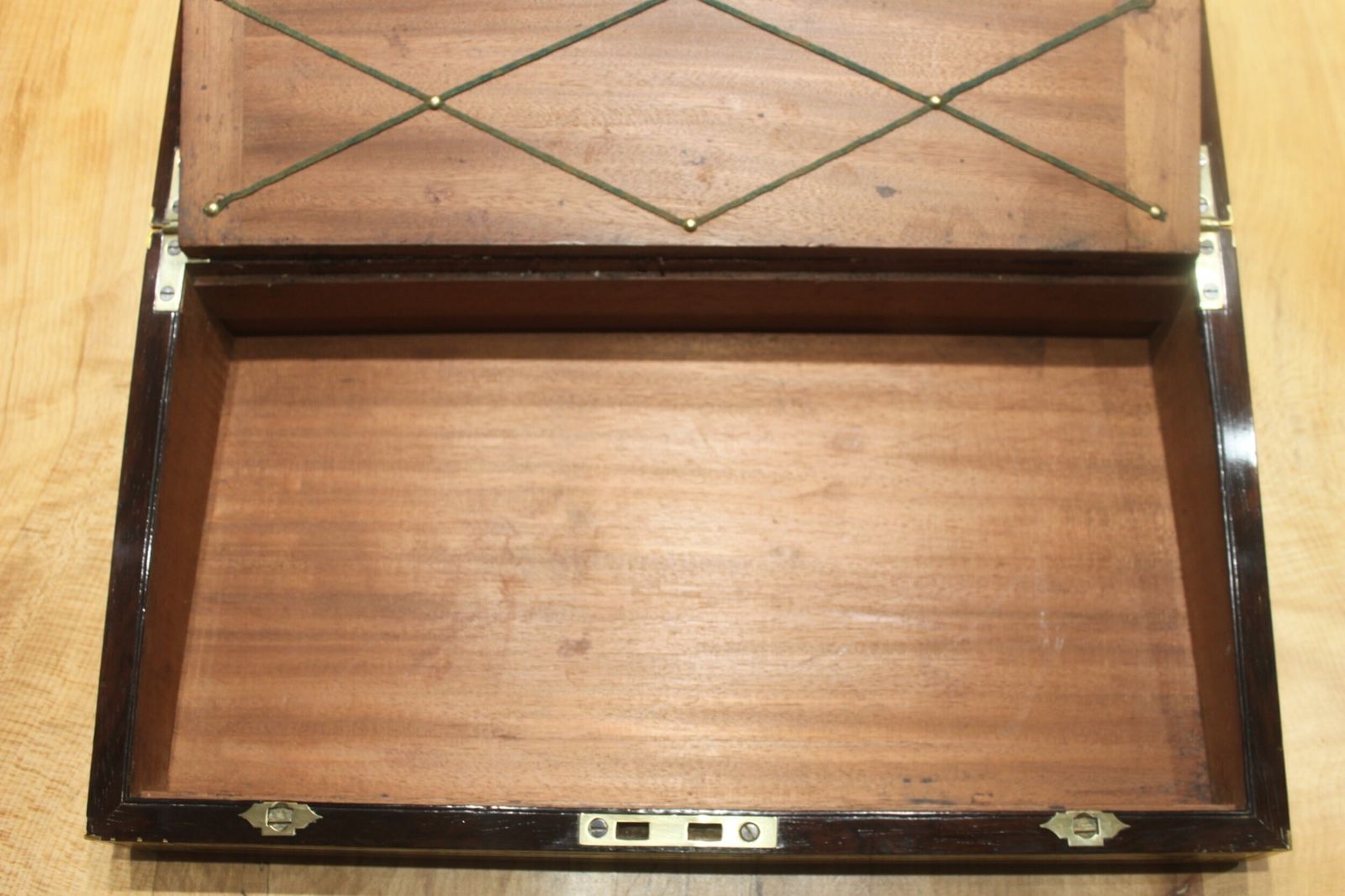 A Substantial And Impressive Late Georgian Rosewood And Brass Inlaid Writing Slope With Secret Drawers. photo buy
