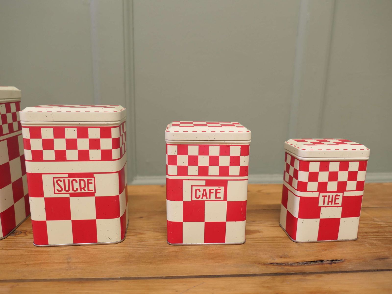 Lovely Set Of French Food Canisters Original French photo 330.0