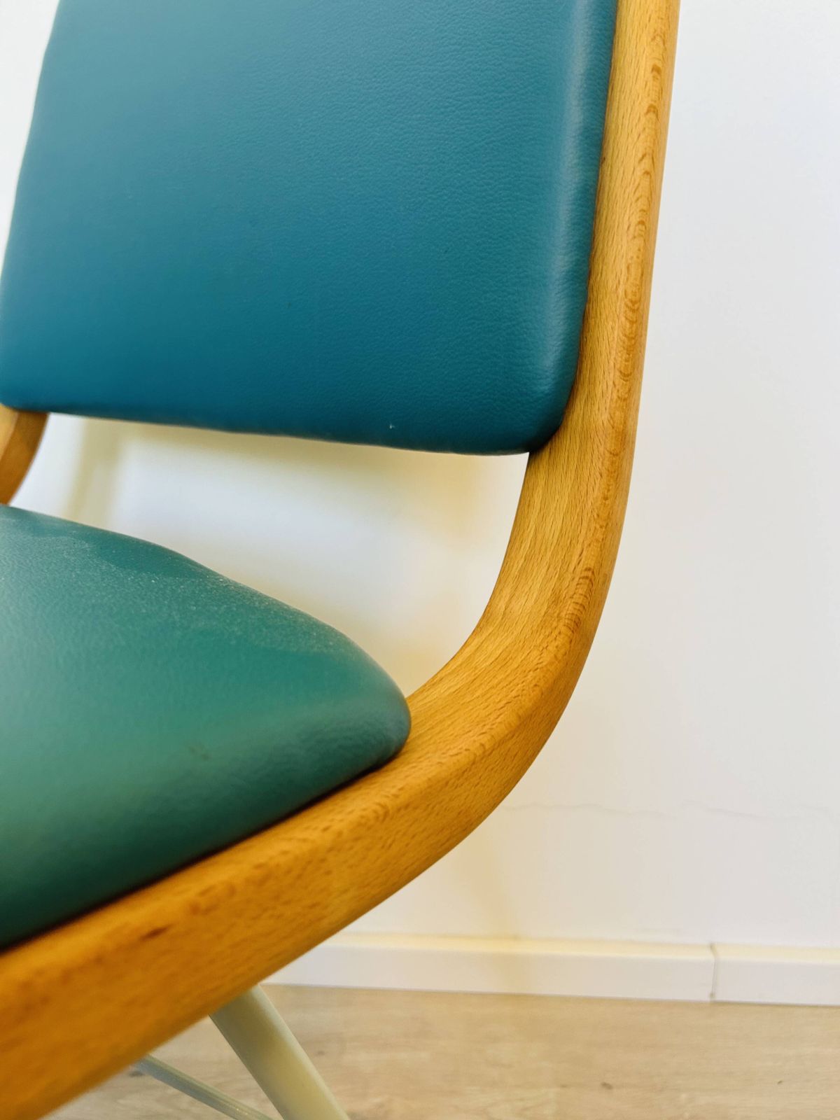 Vintage Turquoise Dining Chair By Ton, From Czechoslovakia 1960’s photo furniture