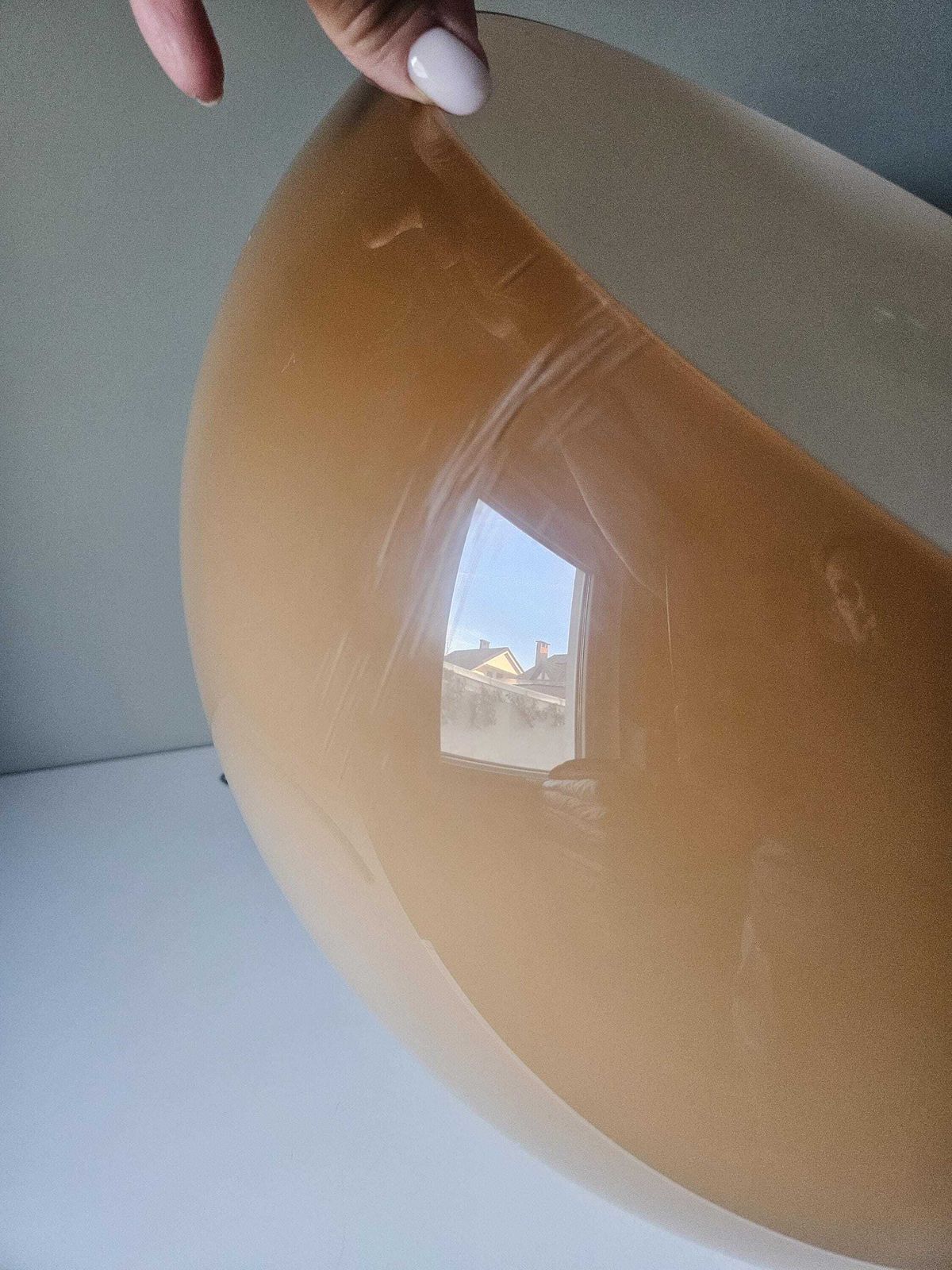 photo for sale Rare Xl Ombre Caramel Meblo Guzzini Pendant Light Luigi Massoni Jolly Lamp