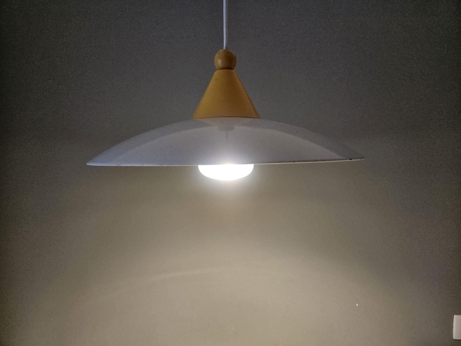 1 Of 2/ Vintage Modernist Pendant Lamp / Scandinavian Style Ceiling Light / Sijaj Hrastnik photo for sale