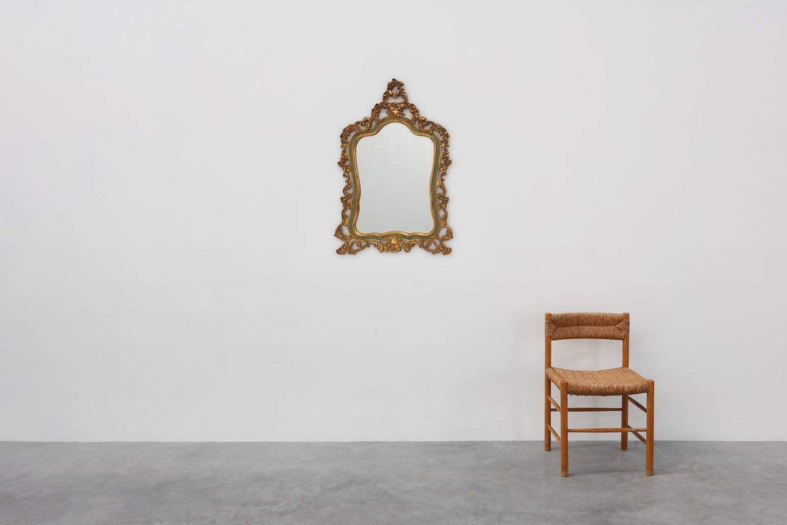 Belgian Louis XV Style Baroque Gilt Mirror With Knitter Duro Brevete Label, 1950s photo furniture