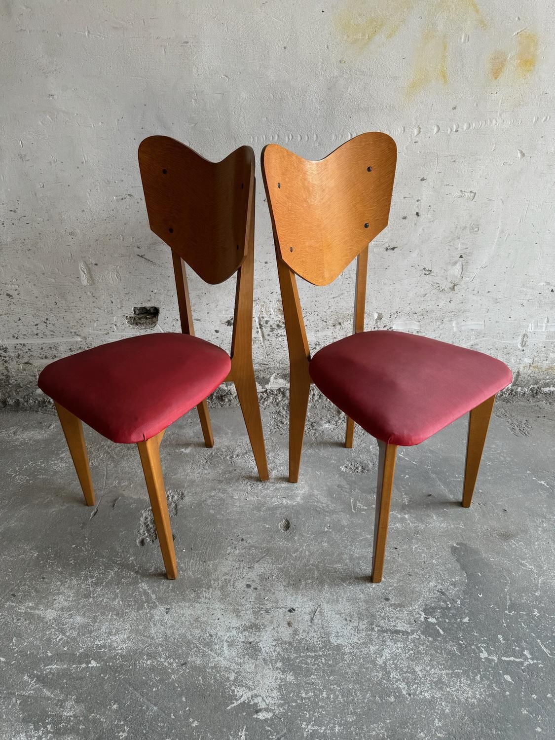 Heart Model Chairs By René Jean Caillette, 1950s, Set Of 6 photo Furniture