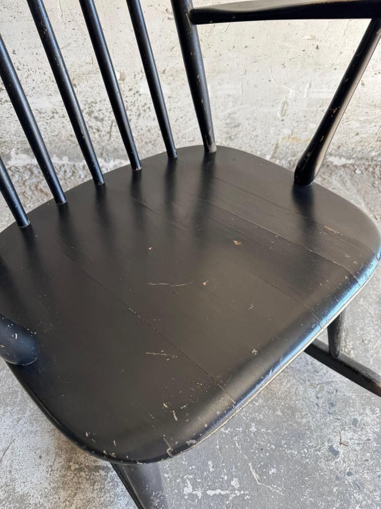 Scandinavian Black Windsor Style Rocking Chair photo buy